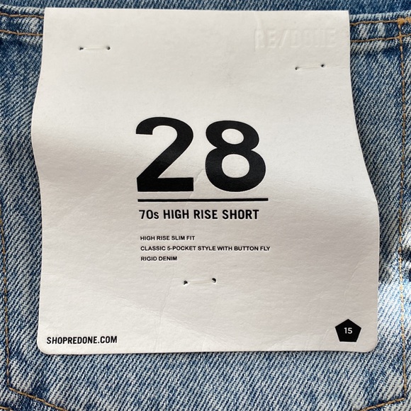 NWT Re/Done Jean Shorts - Picture 2 of 8